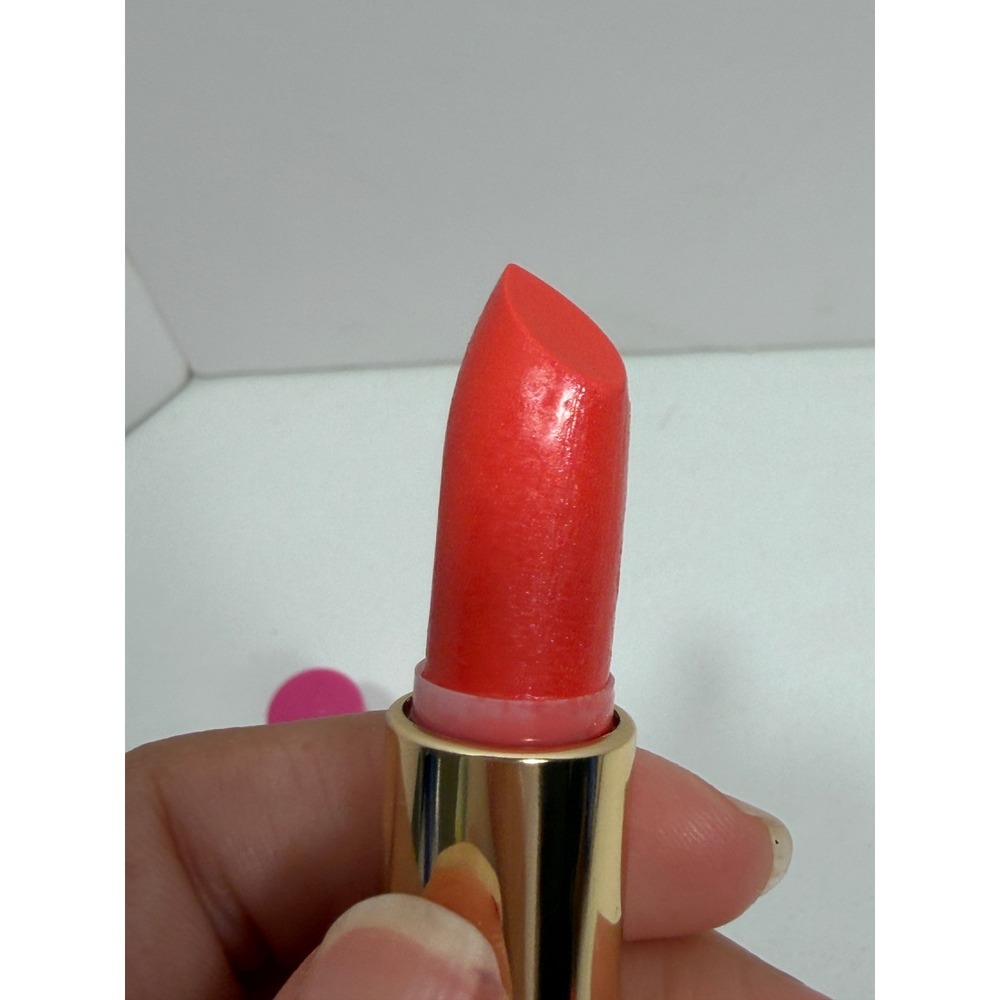 Estee Lauder Pure Color Long Lasting Lipstick 25 Melon Shimmer Pink Gold Case - Picture 6 of 7